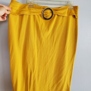 Yellow cotton skirt